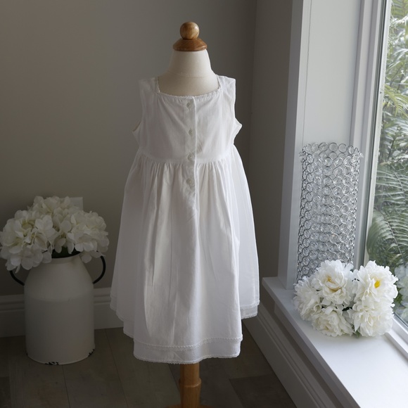 Strasburg Dress White 100% Cotton Beach Portrait Summer Vacation Embroidery Lace - Picture 5 of 7